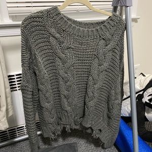 Cable knit chunky sweater